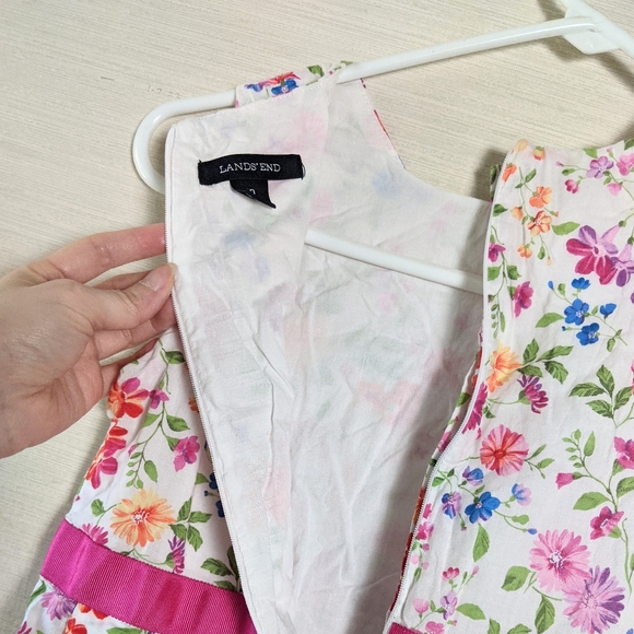 Lands' End Girls Floral Dress Size 10 - Picture 6 of 9